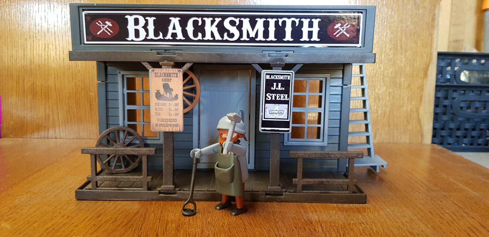 PLAYMOBIL (B3353) WESTERN - Forge Blacksmith Forgeron 3430 & 3442