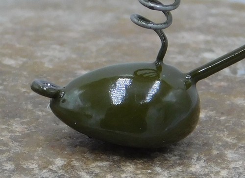 Skipper Finesse Shakey Head Jig w/Mustad 32798 Hook 5pk Green Pumpkin Colors - Picture 2 of 15