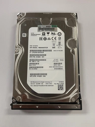 Compatible 834028-B21 HPE 8TB SATA 6G 7.2K LFF LP 512E HDD 834131-001 - Picture 1 of 2