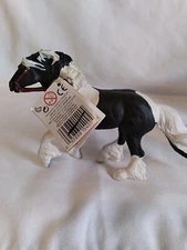 Safari Ltd STREAMING LIGHT Black & White Tinker Stallion Horse 2008 Figure