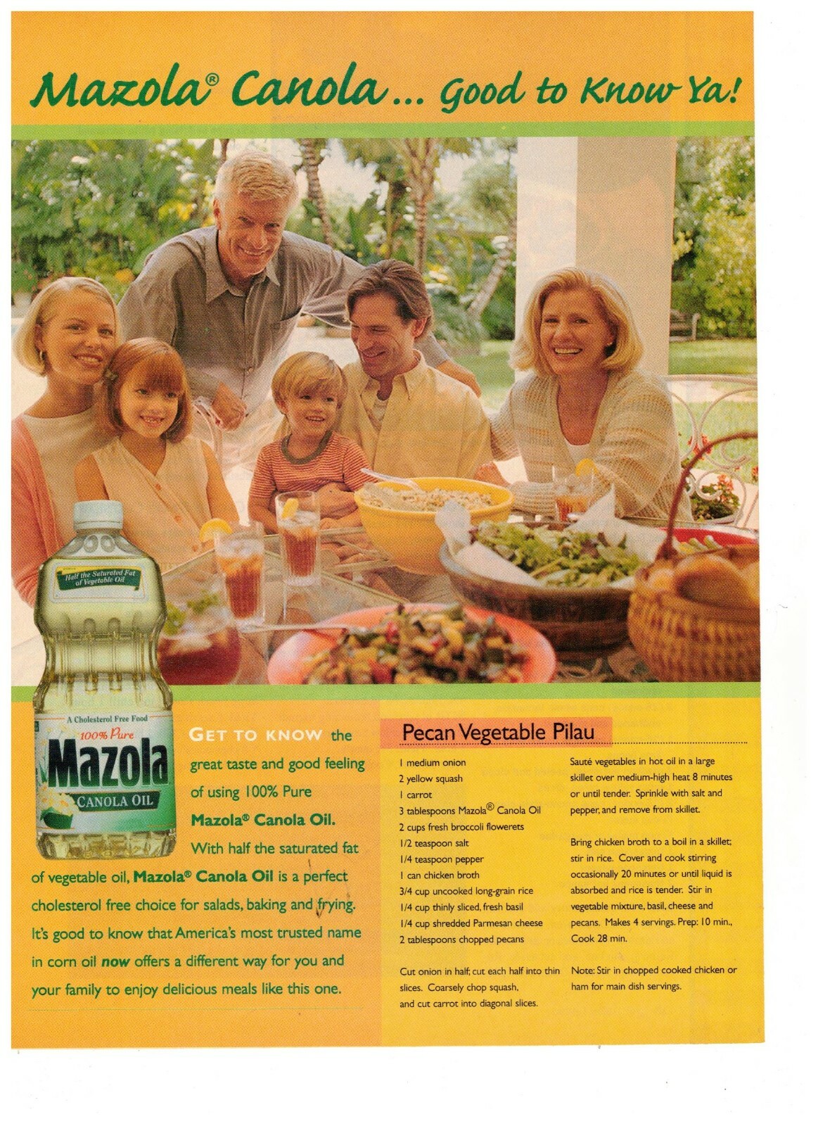 Pecan Vegetable Pilau Recipe Good To Know Ya 2006 Print Ad