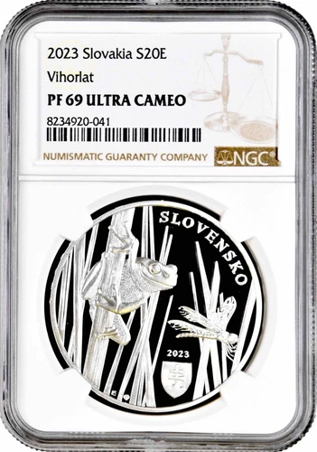 Slovakia 20 euro 2023, NGC PF69 UC, "Protected Landscape Area - Vihorlat" silver