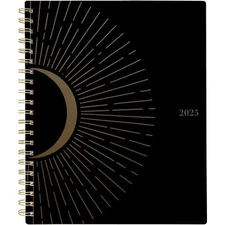 Large Black 2025 Weekly Monthly Planner with Extras Stylish Durable Design