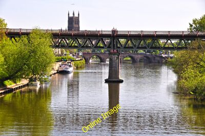Photo 12x8 Worcester : The River Severn From Sabrina Bridge looking across c2014