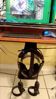 Desk MOUNT HOLDER HANGER for VR Oculus Rift Headset Touch Controllers FL Printed