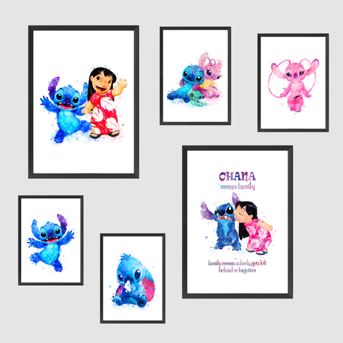 Disney Lilo and Stitch Wall Art Poster Print Picture Gift Home Kids A4