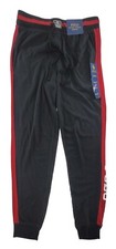New POLO Ralph Lauren Men's Black RED Sleep Jogger Cotton Pajama Pants MEDIUM