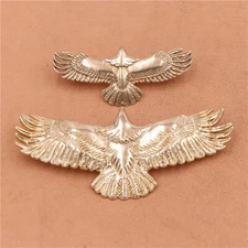 Brass/Copper Relief Sculpture Eagle Leather Craft Handmade bag Decorative Button