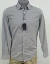 Hugo Boss Black Label Regular Fit Grey Button Up Men's L/S Shirt NWT 145 M XL