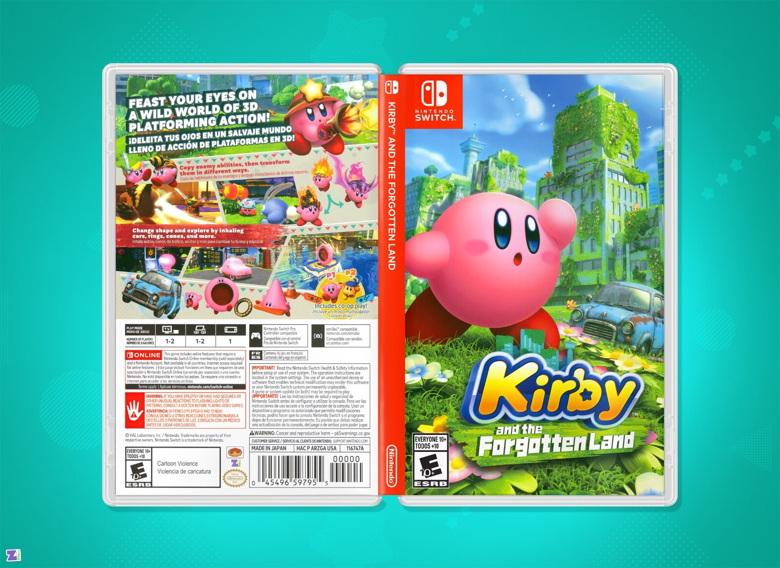 Kirby & the Forgotten Land COVER ART: Insert / Case for Nintendo Switch |  eBay