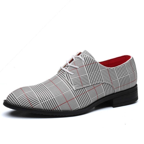 Men's Leather Shoes Business and Casual Lace-up Dress Shoes All-match Low Top Sh - 第 12/30 張圖片