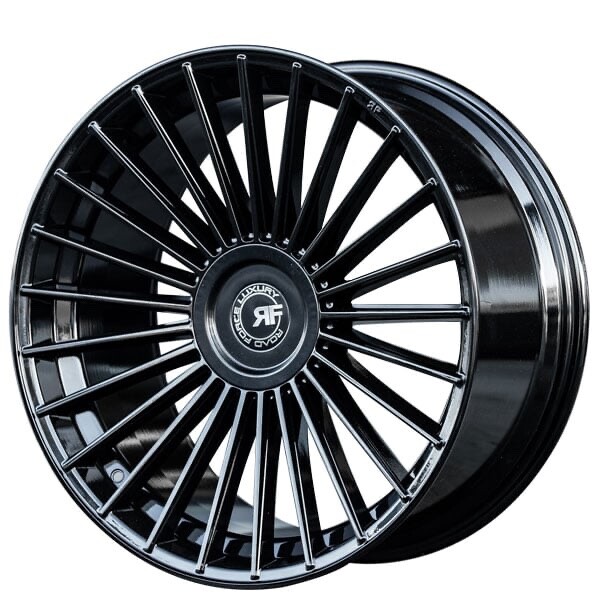 22” RF22 GLOSS BLACK CONCAVE WHEELS FOR GENESIS G80 G90 22X9 & 22X10.5 ...