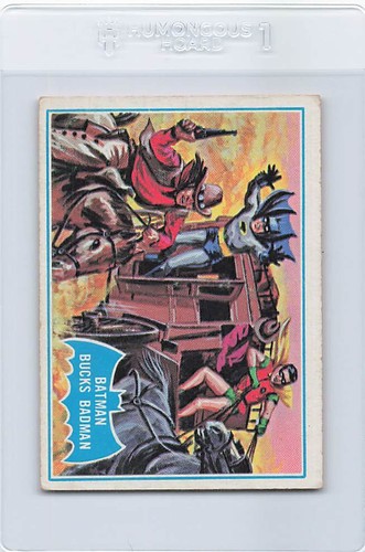 1966 Topps Batman Blue Bat #31B Batman Bucks Badman — PSA 4