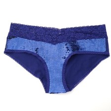 NEW Victoria's Secret VTG PINK Bling Sequin Fashion Show Hipster Panty MEDIUM
