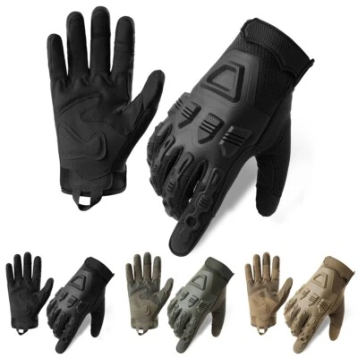 Taktische Vollfinger Handschuhe Knöchelschutz, Touchscreen-Schutz, Armee-Militär - Bild 1 von 4