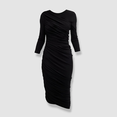 $215 Norma Kamali Women's Black Long Sleeve Diana Sheath Dress Size XS