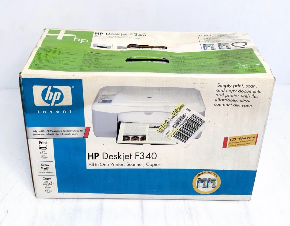 HP Deskjet F340 All-in-One Printer/Scanner/Copier , NEW Sealed  - Image 3 of 4