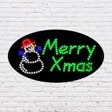 LED Merry Xmas Sign Light Up Sign 16"H x 30"W x 2"D