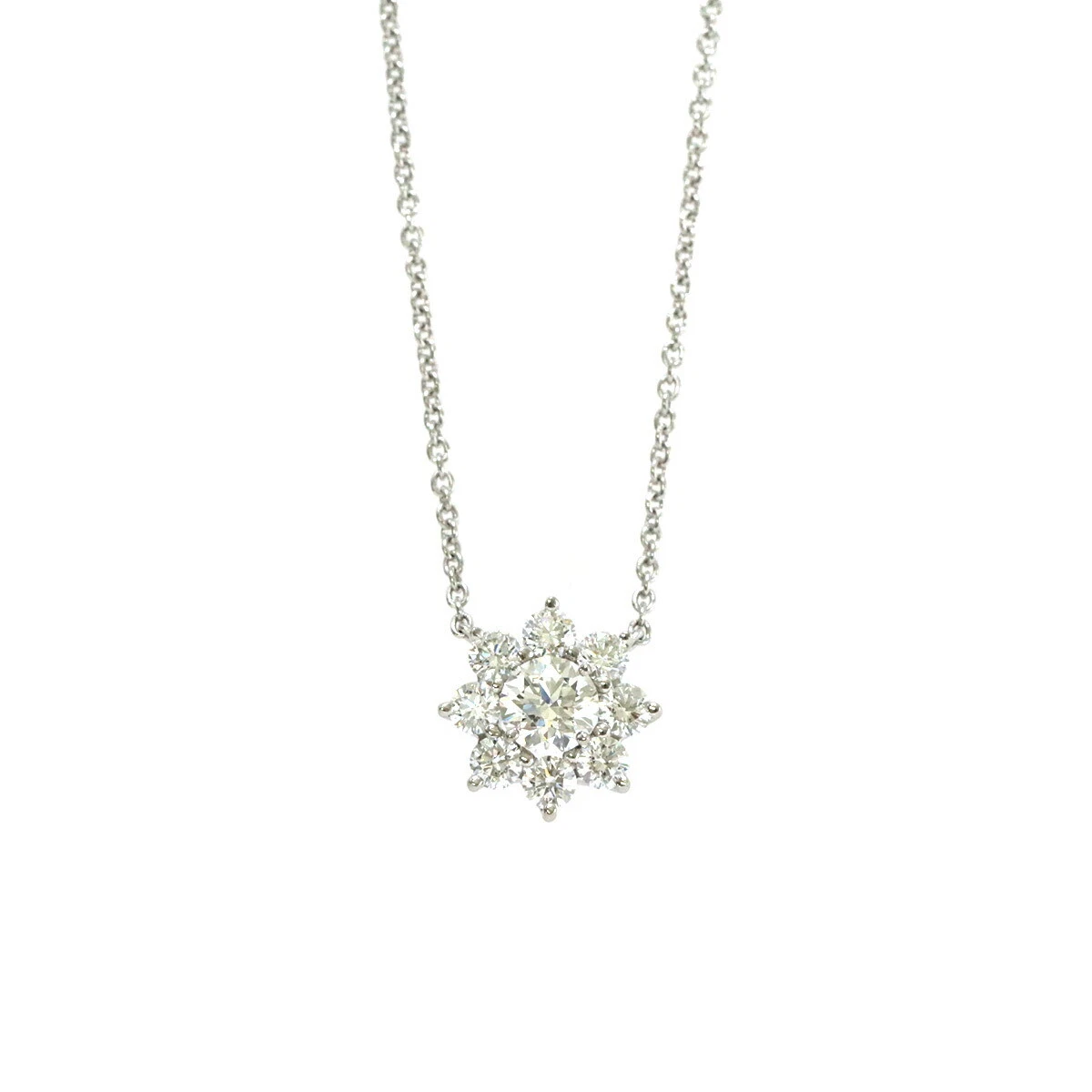 HARRY WINSTON Sunflower Mini Diamond Necklace Pt 90188815