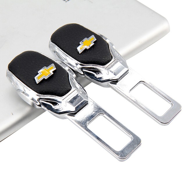 2PCS Car Auto Interior Accessories Safety Seat Belt Plug Clip Logo For
