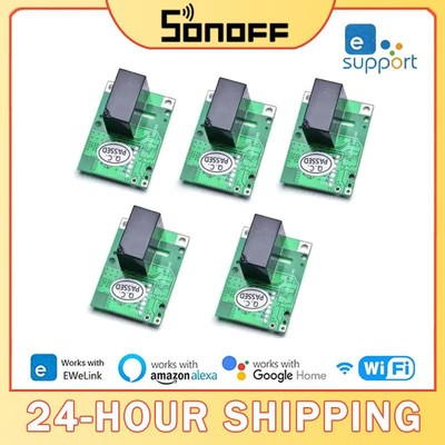 1-10PCS SONOFF RE5V1C Wifi DIY Switch 5V DC Relay Module Smart Wireless Switches