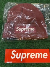 Supreme x New Era Box Logo Beanie PLUM FW21 FW21BN9 RARE - FREE STICKER