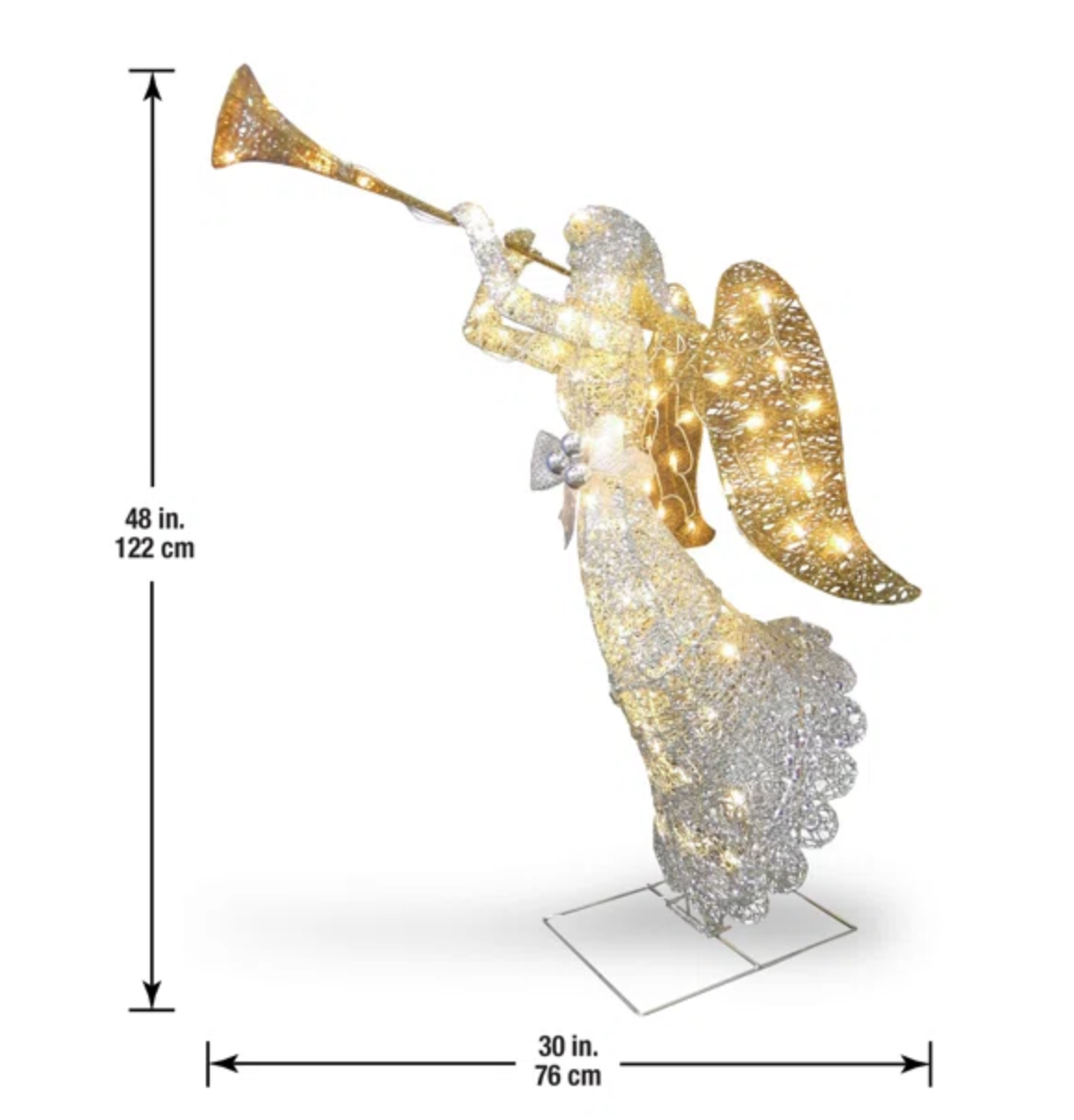 Christmas Trumpeting Angel Decoration Lighted Display 70 Mini LED
