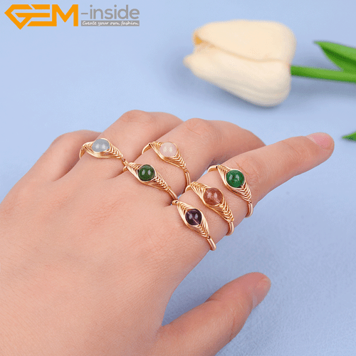 Rings & Bracelet Set Weaving Open Adjustable Power Chakras Gold Filled Jewellery - Picture 4 of 119