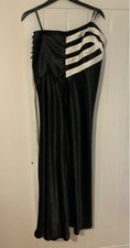 Black STRAPLESS Ball Gown-This is pretty ~ ROMAN ORIGINALS Prom dress UK size 16