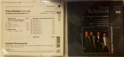 Schubert Complete String Quartets Vol 4 CD 1997 MDG Gold FAST SHIP FROM USA