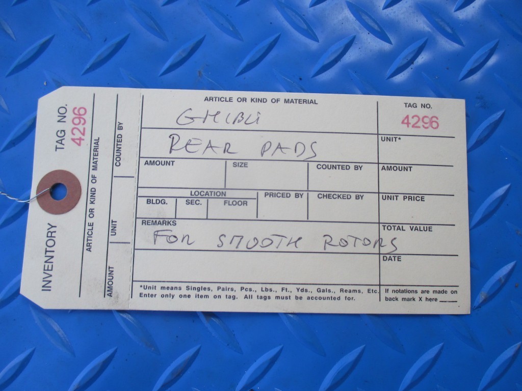 Maserati Ghibli rear brake pads brakes #4296