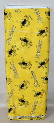 Pittsburgh Steelers ~ Retro Logo Pattern NFL Cotton Fabric 1/4 Yard 9” X 44” New - Picture 6 of 24