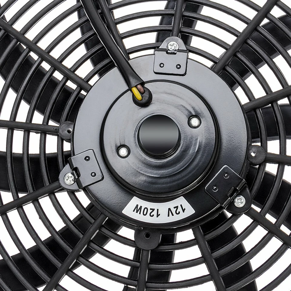 Ventilador de refrigeración de radiador eléctrico de 16" 12V 3000CFM Termostato Interruptor de cableado Kit de relé Foto 3 de 4