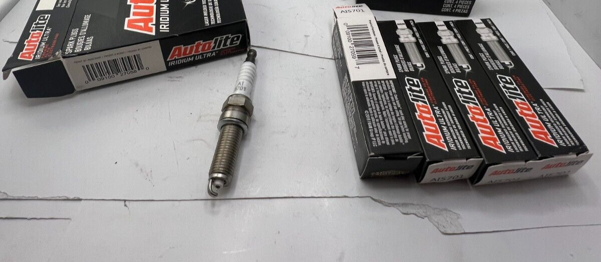 QTY 4 AUTOLITE Platinum Iridium Ultra Spark Plug Tapered 16 Hex SZ AI5701