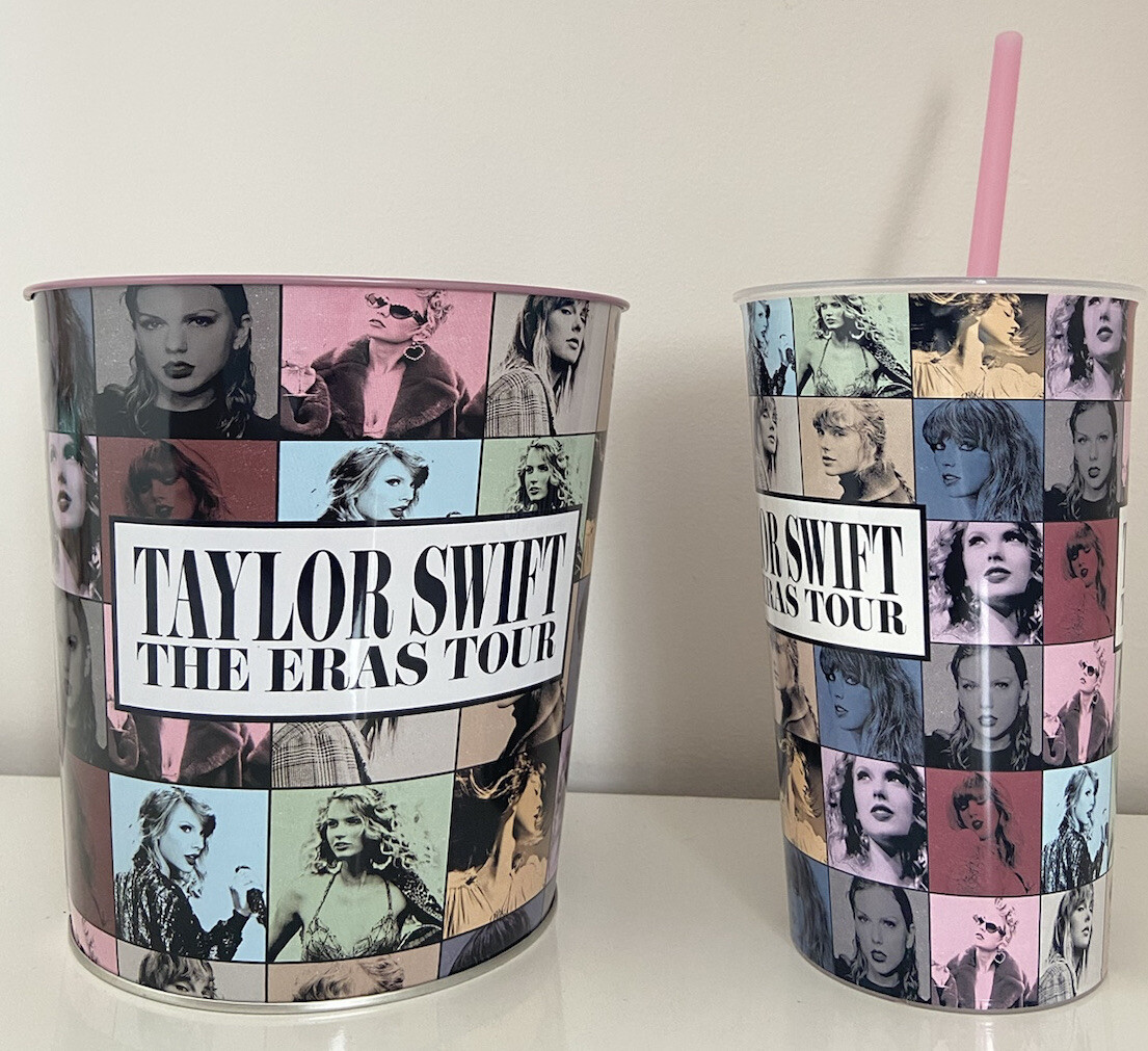 Taylor Swift The Eras Tour Popcorn Bucket And Cup Set Combo Official