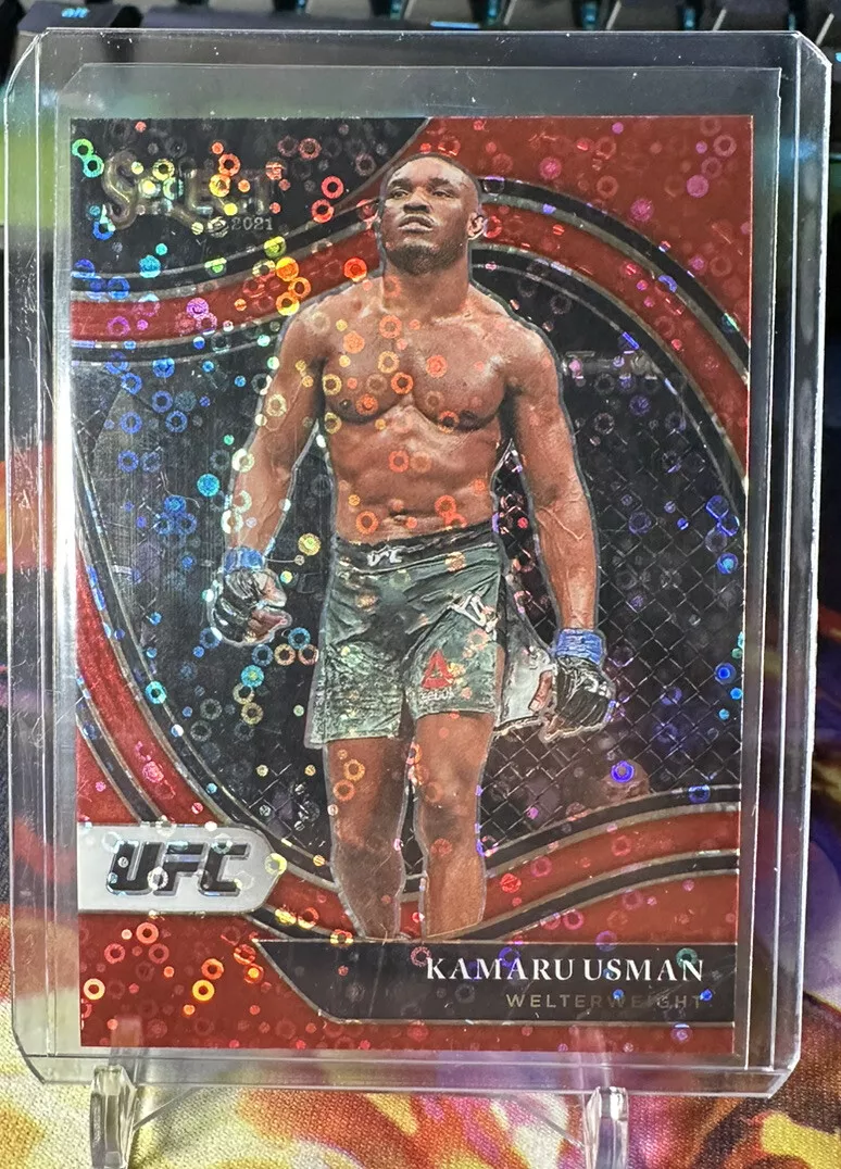 2021 Select UFC Red Disco #228 Kamaru Usman /199 Octagonside Debut