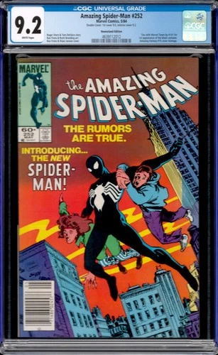 Amazing Spider-Man #252 1984 Newsstand 1st Appearance Black Costume CGC 9.2