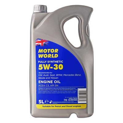 Motor World Vollsynthetisches 5W-30 Motoröl | 5L