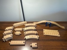Thomas Friends Wooden Railway Wooden Train Tracks 41 Pieces Riser Dual Track