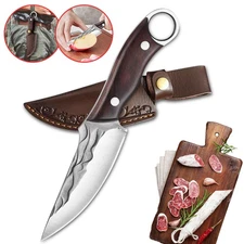 4.13" Kitchen knife Viking Chef Knife Meat Butcher Cleaver Boning Knife w/Sheath