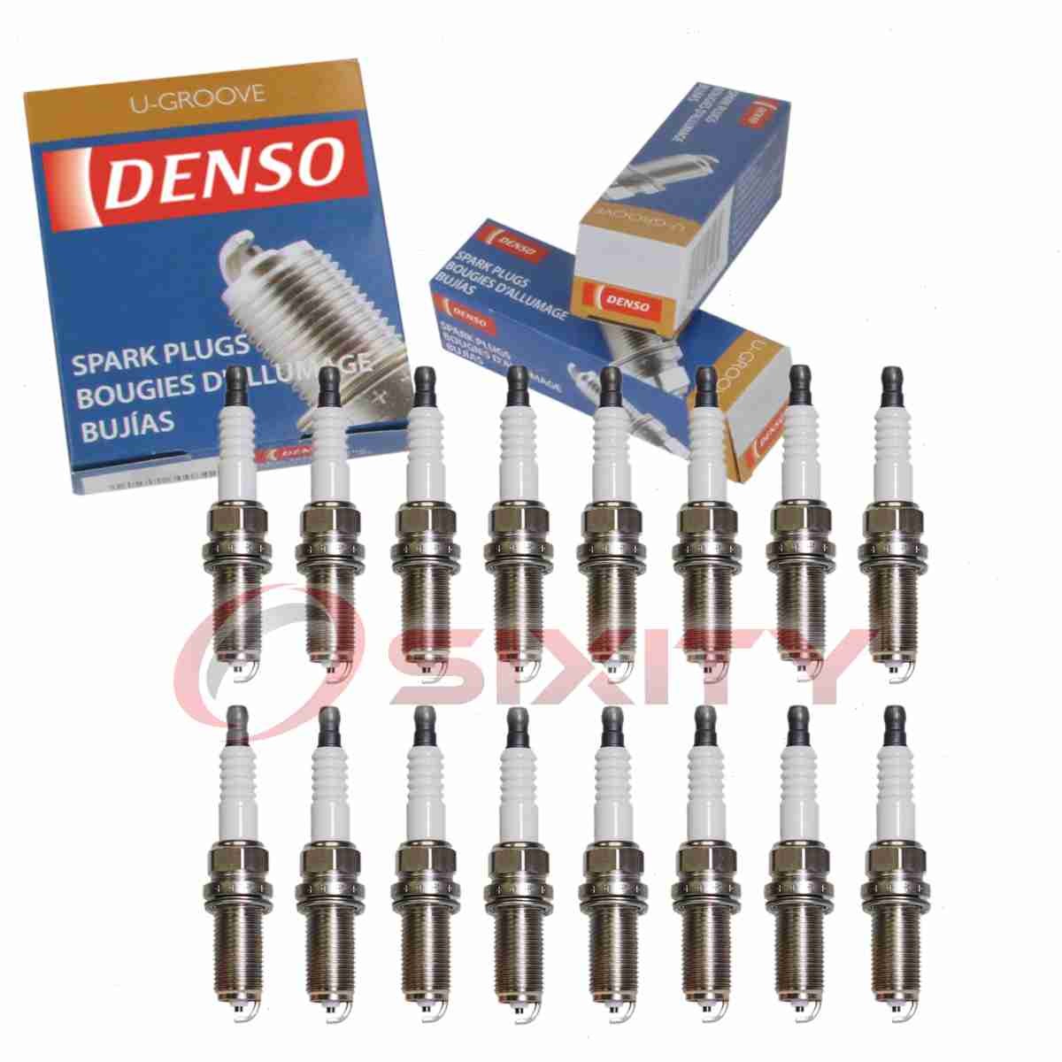 16 pc Denso Standard U-Groove Spark Plugs for 2009-2010 Dodge Ram 1500 5.7L ln