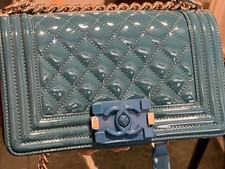 Chanel Boy Bag Quilted Patent Leather Plexiglass Small