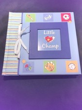 NEW SEASONS "LITTLE CHAMP" BABY BOY PHOTO ALBUM 4" x 6" - NEW