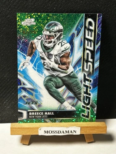 2025 Topps Cosmic Chrome Breece Hall Green Space Dust Refractor (RAW)