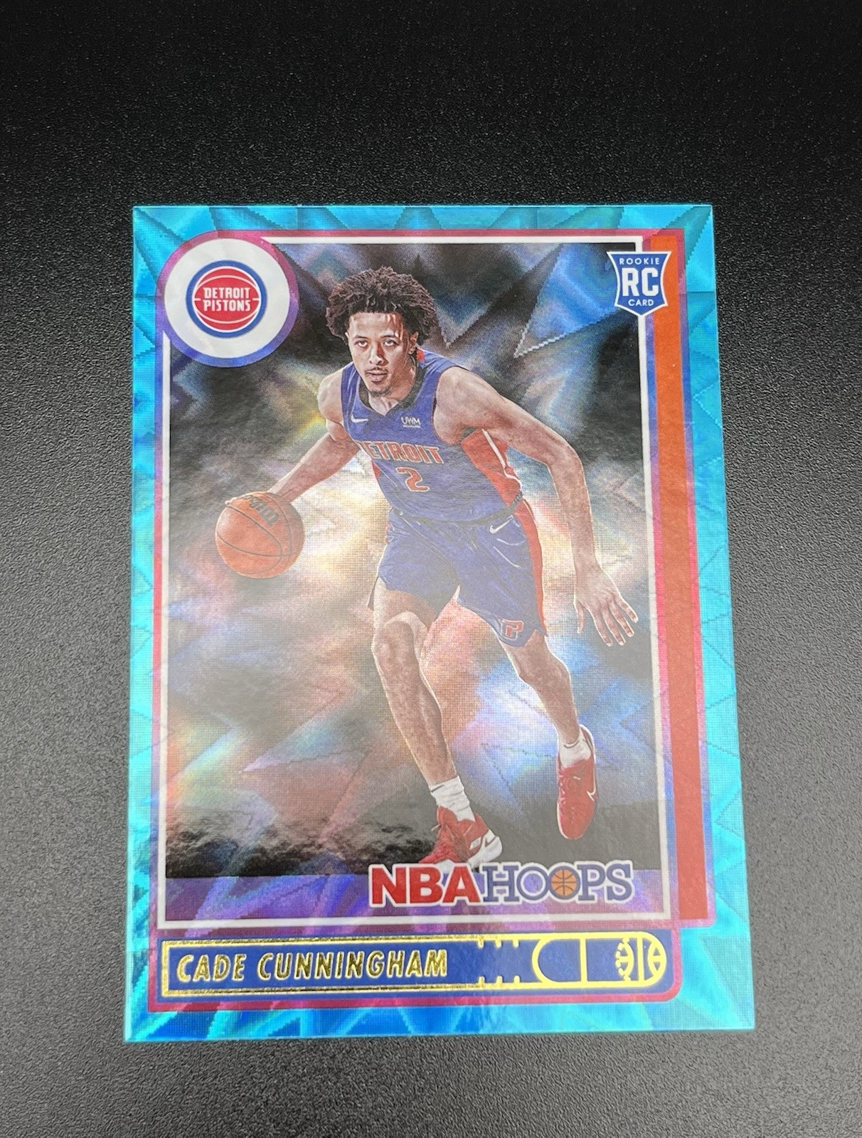 Cade Cunningham 2021-22 Panini NBA Hoops Teal Explosion Rookie RC #201 Pistons