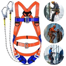 5 Point Height Safety Fall Arrest Restraint Scaffold Body Harness Protect Rope