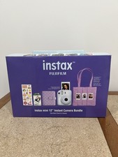 FUJIFILM instax mini 12 Instant Film Camera Holiday Bundle Pastel Blue