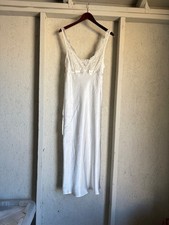 Linea Donatella White Slip Dress Size S1593