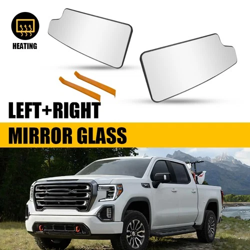 2Pcs Mirror Glass Left Right Side For Chevy Silverado 1500 2500HD 3500HD 2020-21