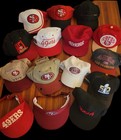 SAN FRANCISCO 49ERS VINTAGE HAT CAP LOT x15 SF NFL SCRIPT FOOTBALL VISOR — photo 1